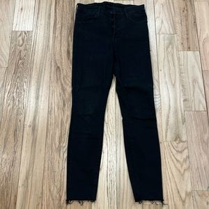 Mother skinny button down black jeans size 27